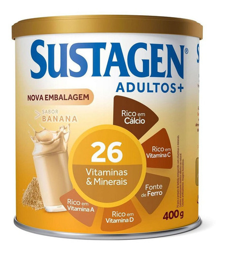 Sustagen Complemento Alimentar Adulto Sabor Banana 400g