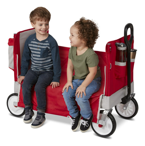 Carrito Plegable Para Niños Con Toldo Y Portavasos