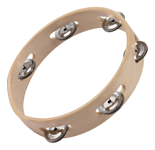 Pandereta Handbell De Madera Con Forma De Fila, Agradable Pa
