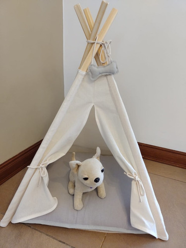 Aledeco.ok Carpa Tipi Cucha Mascotas Pequeñas + Almohadon 