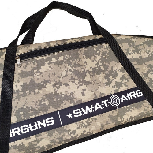 Imagen 4 de 10 de Funda Rifle Mira 125 Cm Acolchada Camu Pixel Swat Airguns