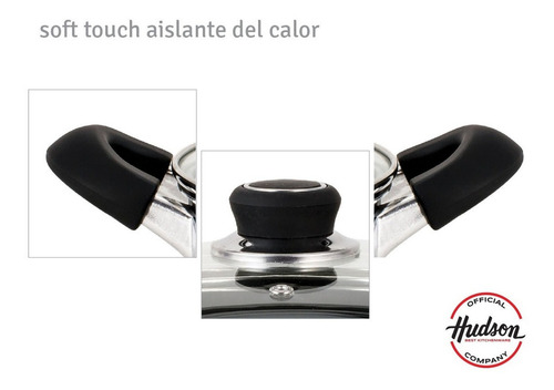 Cacerola Antiadherente Hudson 28 Cm Aluminio Color Negro