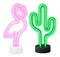 Comprar Lamparas De Escritorio Led Neon Cactus Flamingo