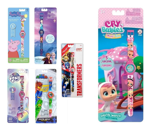 Reloj Peppa Frozen Pjmask Little Pony Cry Babies Transformer