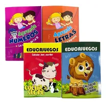 Comprar Pack 4 Libros Para Niños De Aprendizaje Y Juegos Educativos