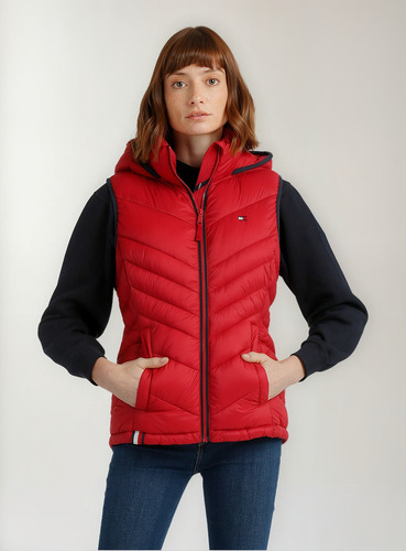 Parka Vest Light Weight Solid Amarillo Tommy Hilfiger
