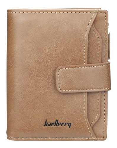 Billetera Baellerry D3218 con diseño Liso color marrón de cuero pu premium de 3 capas, línea de poliéster y material de forro interno en poliéster 1000d, suave y delicado al tacto. - 13cm x 9cm x 3cm