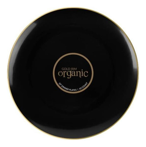 Placas Orgánicas De Borde Negro Y Dorado 10 10 Placas De Y
