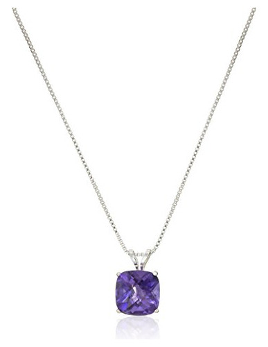 Amethyst Amethyst Solitaire Colgante Colgante Ocgso