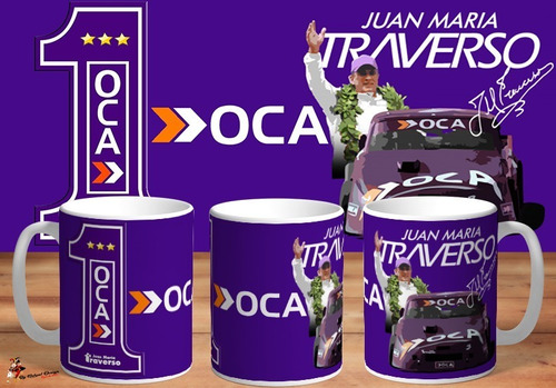 Taza De Ceramica Juan Maria Traverso Tricampeon Oca 02