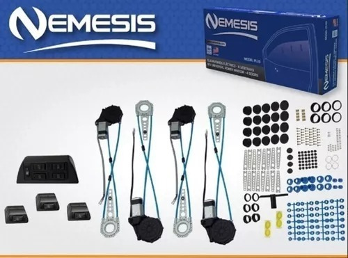 Kit Alzavidrios Eléctricos Universal 4 Puertas Nemesis 