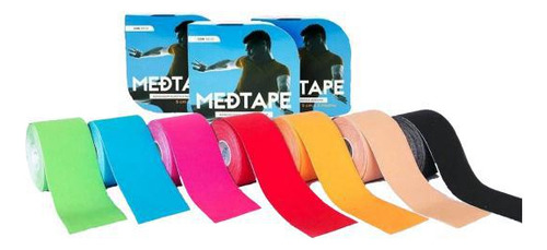 Bandagem Elástica Medtape - Fita Kinesio 5cm X 5m Vermelho
