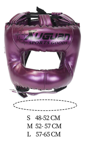 Casco De Boxeo Protección Para La Cabeza Púrpura S