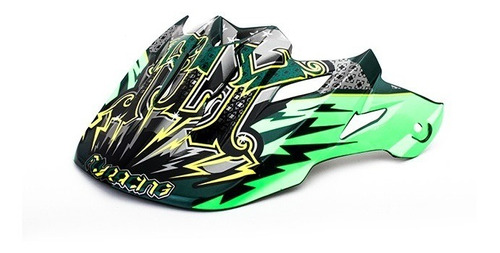 Pala Para Capacete Fly Racing Trophy Lite Green/black/silver