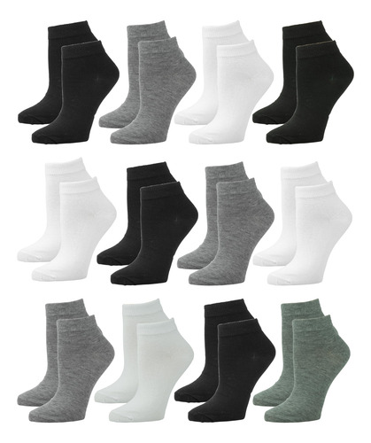 Calcetines De Tobillo Para Mujer 12 Pares Coloridos Cómodos