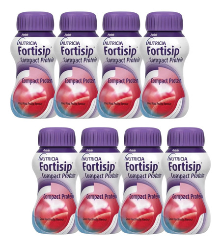 Combo X8 Fortisip Compact Protein Frutos Rojos 125ml