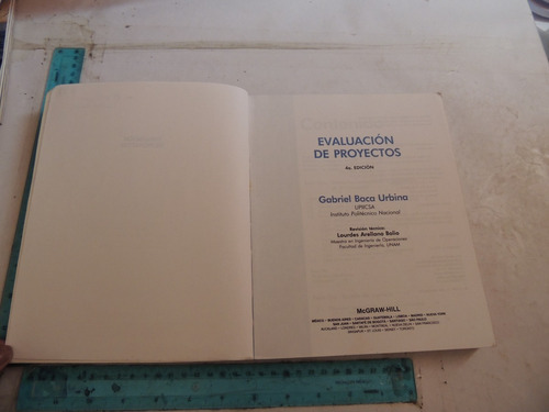 Evaluación De Proyectos Gabriel Baca Urbina (Usado)