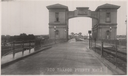 Puente Mauá Río Yaguarón Rio Branco En 1949 - Lámina 45x30cm