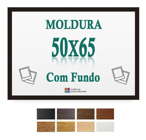 Moldura Preta Quadro 50x65 Certificado Impressão Poster Petg