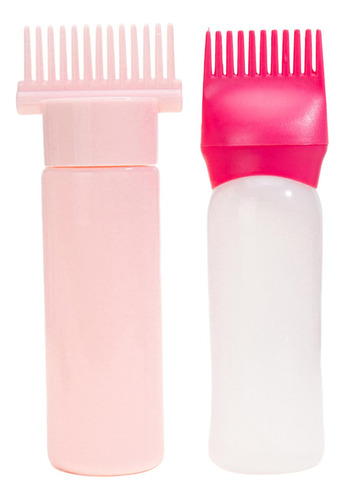 2 Botellas Aplicadoras De Peine De Raíz, Aplicadores Rosa