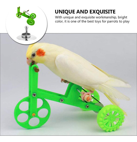 1 Juego De Divertidos Juguetes Para Loros En Bicicleta, Acce