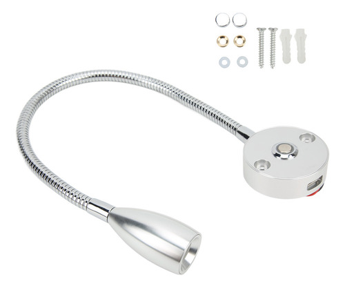 Luz De Lectura Led De 3 W, Lámpara De Lectura Flexible Para