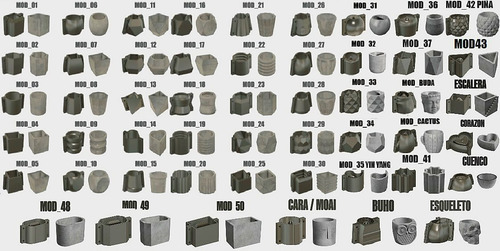 Moldes Pack Completo +90 Archivos Stl Impresión 3d