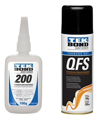 Kit Moveleiro Cola 100gr + Acelerador De Secagem Qfs Tekbond