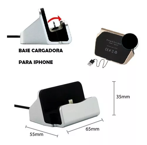 Base Dock Station Cargador iPhone 6 / 6s / Se /7/plus /8 /x