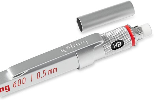 Imagen 3 de 6 de Rotring 600 0.5mm Portaminas Plateado / Mechanical Pencil