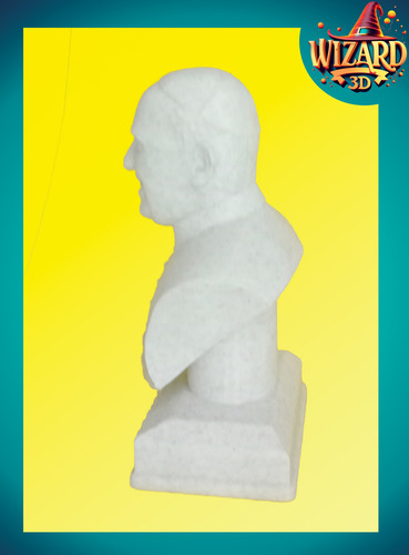 Busto Papa Francisco - Impresion 3d - Efecto Mármol - 20 Cm Granito - Marmol