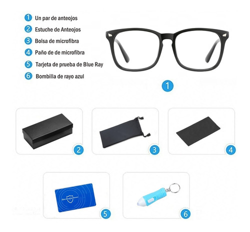 Gafas De Bloqueo De Luz Azul Para Gafas Ligeras Filtro De M 