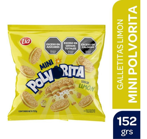 Galletitas Mini Polvorita Limon 152 Grs Pack 12 Unidades 