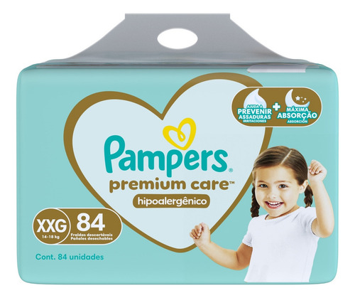 Fralda Pampers Premium Care XXG 84u
