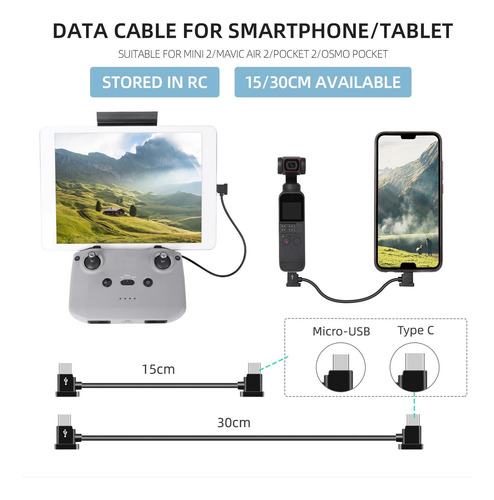 4 Cable De Datos Portátil Compatible Con Mavic 15cm Estilo