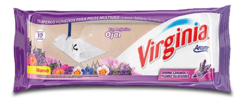 Virginia Trapero Húmedo Lavanda Con Flores 10 Unid