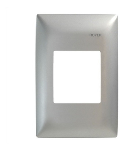 Placa De 2 Módulos Juntos Con Soporte Plata Royer 100