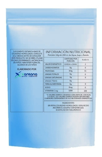 Suplemento en polvo PeptiXan HQV Salud y Belleza Colágeno PeptiXan HQV colágeno hidrolizado sabor neutro en sachet de 360g