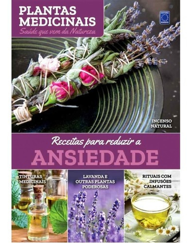 Livro Coleção Plantas Medicinais Receitas Reduzir Ansiedade