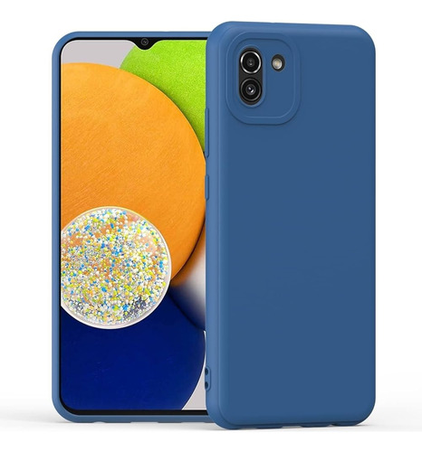 Funda Case Para Samsung A03 5g Soft Feeling Antishock Azul