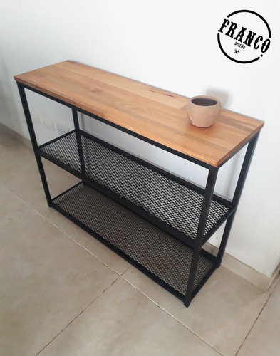 Mesa Recibidor Estilo Industrial