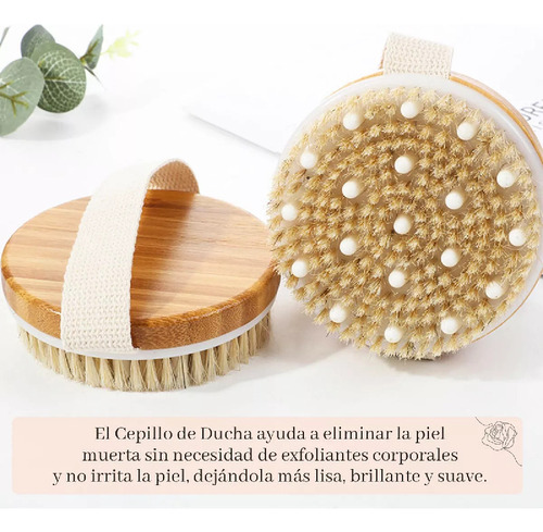 D Cepillo Corporal De 2 Piezas For Masaje, Exfoliación De