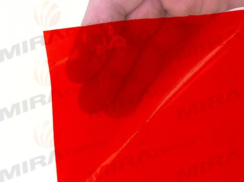 Adesivo Película Vermelho Cristal P/ Seta Lanterna 20x25cm