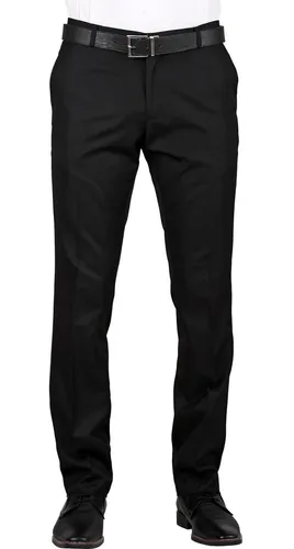 Pantalon De Vestir Yale Collection Hombre Negro Poliester 10