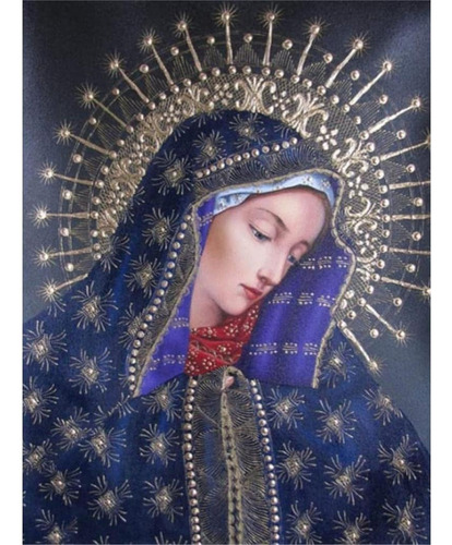Kit De Pintura Diamante 5d Diy Virgen María 40x50 Cm