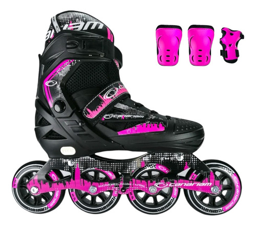 Patines Linea Ajustables Semiprofesional Canariam Rollerteam