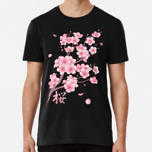 Remera Flor De Cerezo Sakura Cayendo Algodon Premium