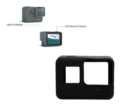 Capa Pulseira 360 Caixa Estanque Gopro 5 6 7 Black Películas