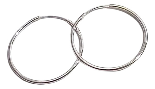 Aros Plata 925 Argollas 30mm 2.5mm Garantía Escrita