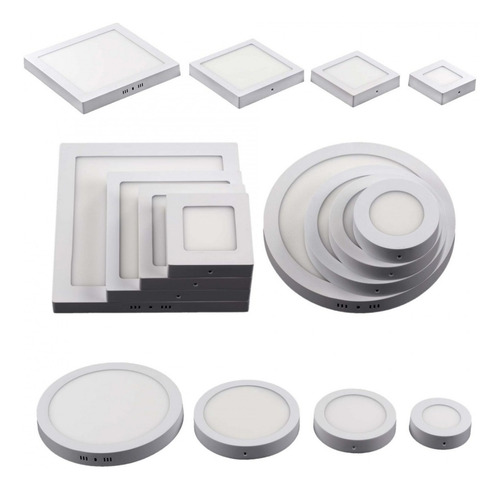 Spot Led Downlight 12w Panel 100-240v Luz Calida